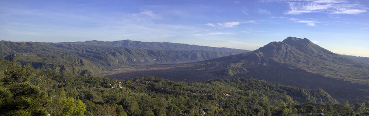 Fototapeta na wymiar panoramic view of balinese mountain
