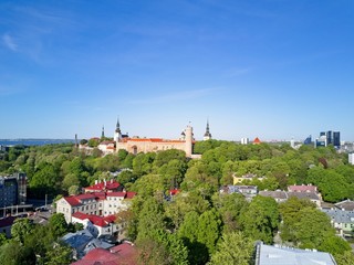 Fototapeta na wymiar Aerial view of City Tallinn Estonia