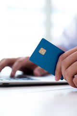 Concept on online payments with credit card