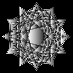 Geometric pattern icon star astrology pentagram symbol