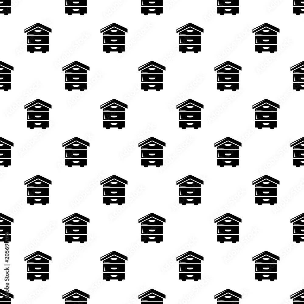 Poster wood beehive pattern vector seamless repeating for any web design