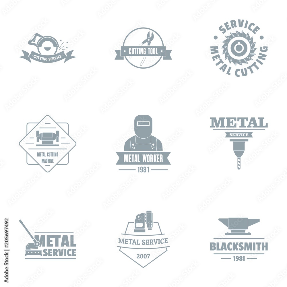 Poster ore logo set. simple set of 9 ore vector logo for web isolated on white background