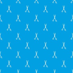 Scissors pattern vector seamless blue repeat for any use