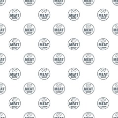 Obraz premium Modern meat shop pattern vector seamless repeat for any web design