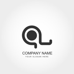 Initial Letter AL Logo Template