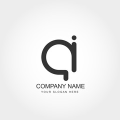 Initial Letter AI Logo Template