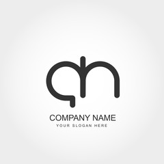 Initial Letter AH Logo Template