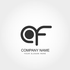 Initial Letter AF Logo Template