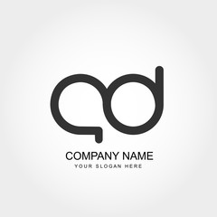 Initial Letter AD Logo Template