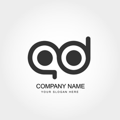 Initial Letter AD Logo Template