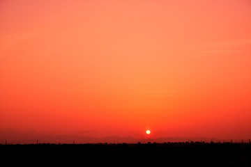 東京の街並み　初夏のマジックアワー