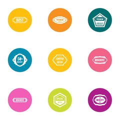 Best sale icons set. Flat set of 9 best sale vector icons for web isolated on white background