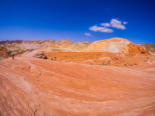 Fototapeta na wymiar Nevada Red Sandstone Rock Cliff Landscapes