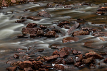 Close up river long exposure