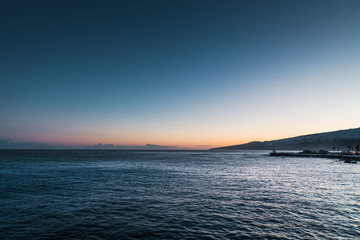 PUERTO DE LA CRUZ, TENERIFE / SPAIN - FEBRUARY 24 2018: Morning view on bay of Puerto de la Cruz