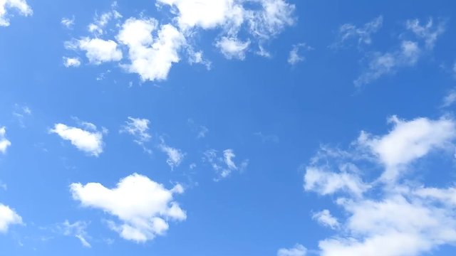 雲の流れは速く、吸い込まれるようです。青空。タイムラプス動画
