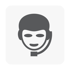 Call center icon on white.