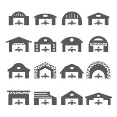 Hangar icon set