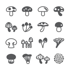 Mushroom icon set
