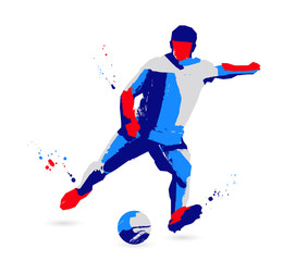 Football player. Vector illustration. Sport concept