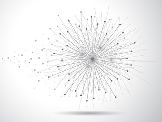 Global network connect on white background