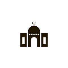 Islamic mosque icon. flat design