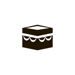 Holy Kaaba in Mecca icon. flat design