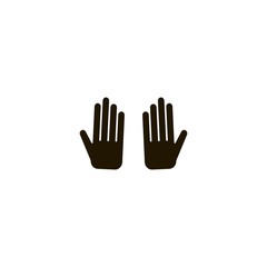 prayer hand icon. flat design