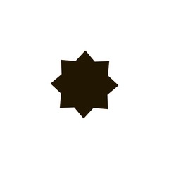 islamic star icon. flat design