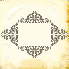 Vector baroque of vintage elements for design. 