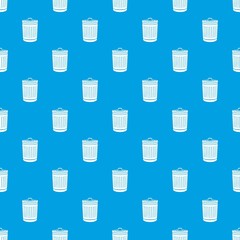 Closed bucket pattern vector seamless blue repeat for any use