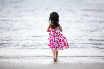 Asian Chinese little girl having fun