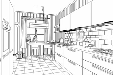Meine neue Küche (Skizze)