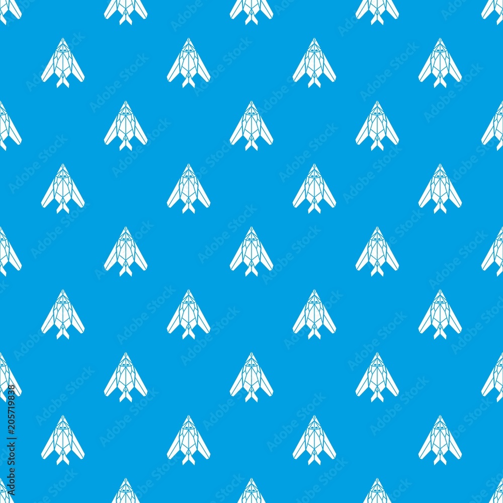 Poster passenger airplane pattern vector seamless blue repeat for any use