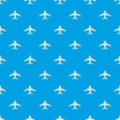 Aircraft pattern vector seamless blue repeat for any use