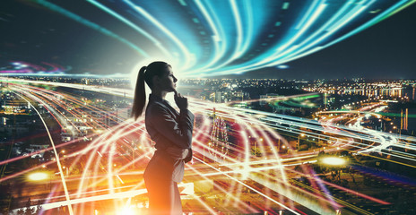 Working till late night. Mixed media