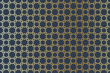 Geometric Arabic seamless pattern. Islamic golden texture. Muslim ornament background.