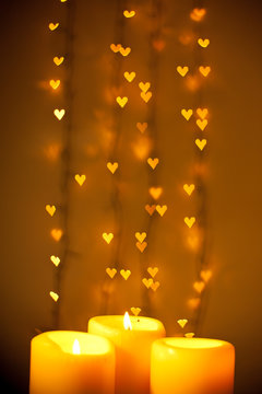 Bokeh con corazones