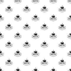 Cup tea pattern vector seamless repeat for any web design