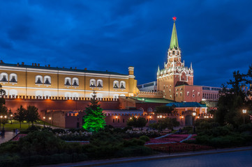 Heavy clouds over the Moscow Kremlin