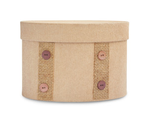 Gift Box vintage frome paper isolate is on white background