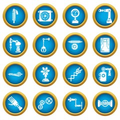 Technical mechanisms icons set. Simple illustration of 16 technical mechanisms vector icons for web