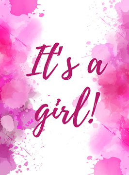 It's a girl watercolor background