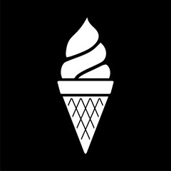 Ice cream icon on dark background