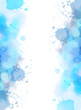 Abstract background with watercolor splashes