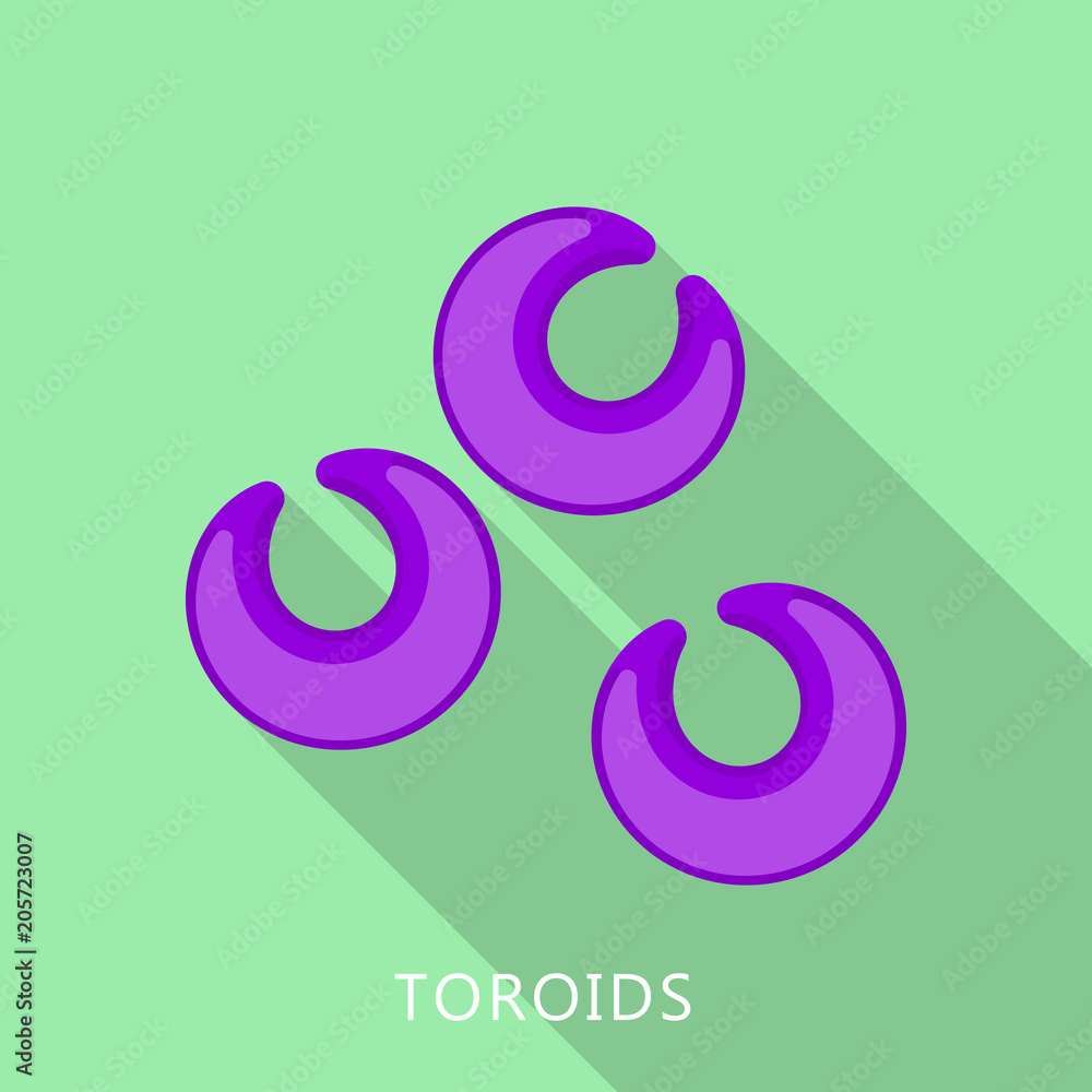 Poster toroids icon. flat illustration of toroids vector icon for web design