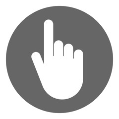 Click finger icon. Touch symbol. Press button. Vector.