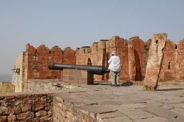 Alte Kanone, Mehrangarh Fort, Jodhpur, Rajasthan, Nordindien, Asien