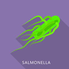 Salmonella icon. Flat illustration of salmonella vector icon for web design