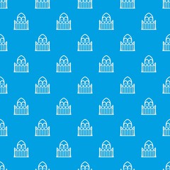 Architecture pattern vector seamless blue repeat for any use